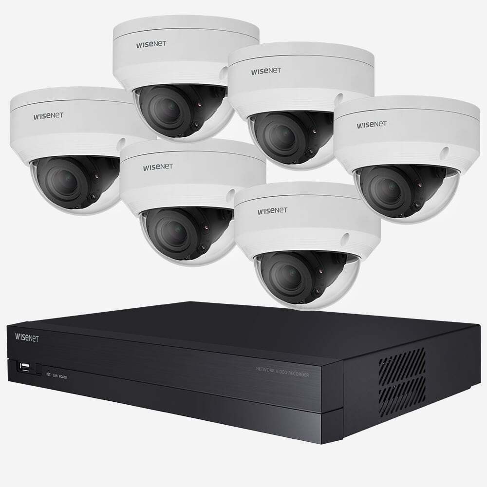 WISENET 8 CHANNEL NVR & 6 CAMERA PACKAGE